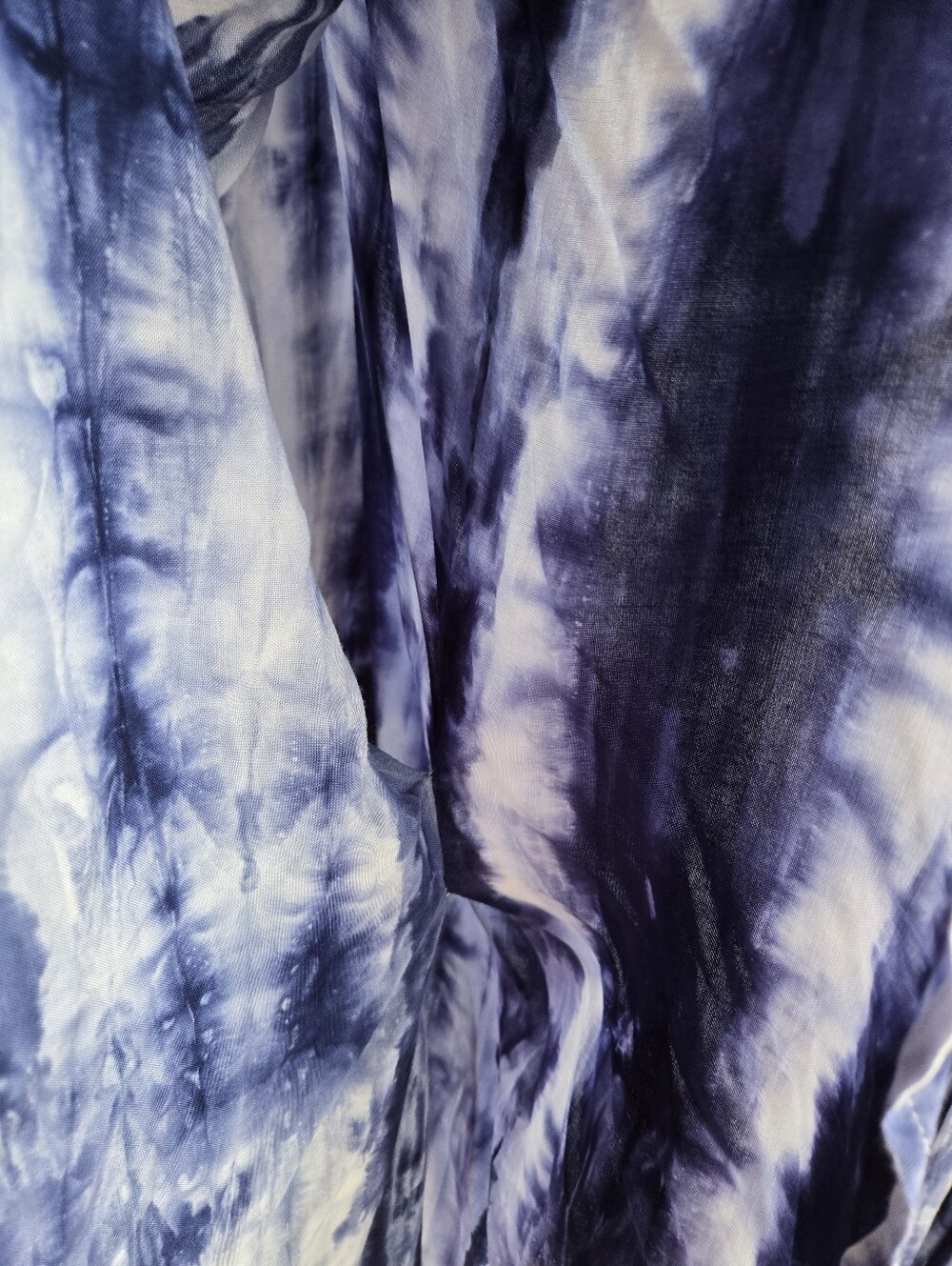 Umgee Blue and White Tie-Dye Kimono Tunic EUC - Picture 3 of 5